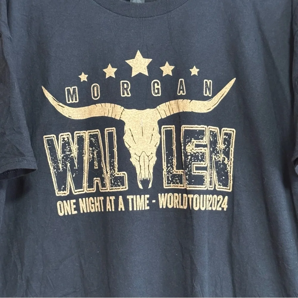 Morgan Wallen One Night At A Time World Tour 2024 Black T-Shirt XL